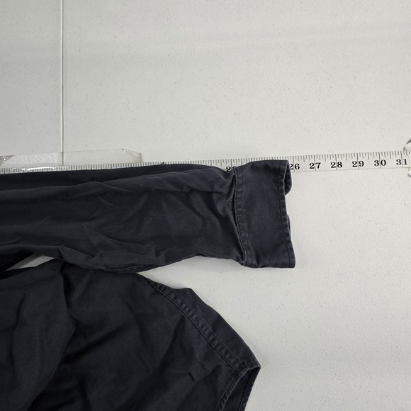 Duluth Trading Co. Mens‎ L Tall Button Down Shirt Long Sleeve Blue Cotton - Picture 5 of 8